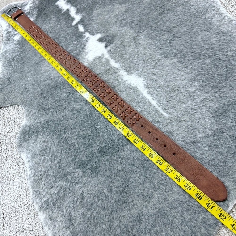 Genuine Leather Braided Belt 32 - Picture 9 of 11